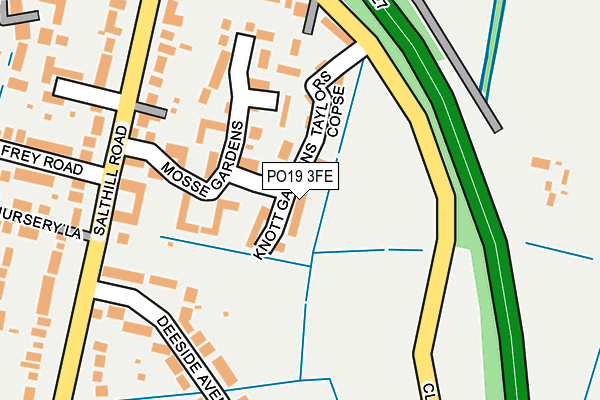 PO19 3FE map - OS OpenMap – Local (Ordnance Survey)