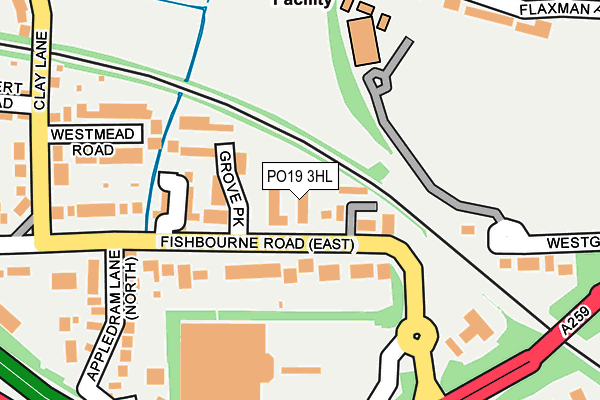 PO19 3HL map - OS OpenMap – Local (Ordnance Survey)