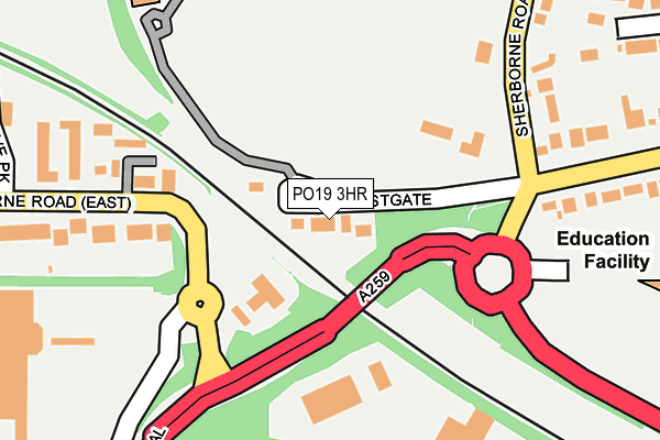 PO19 3HR map - OS OpenMap – Local (Ordnance Survey)