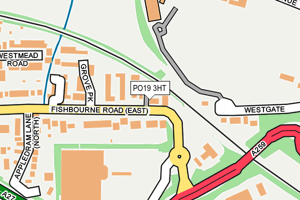 PO19 3HT map - OS OpenMap – Local (Ordnance Survey)