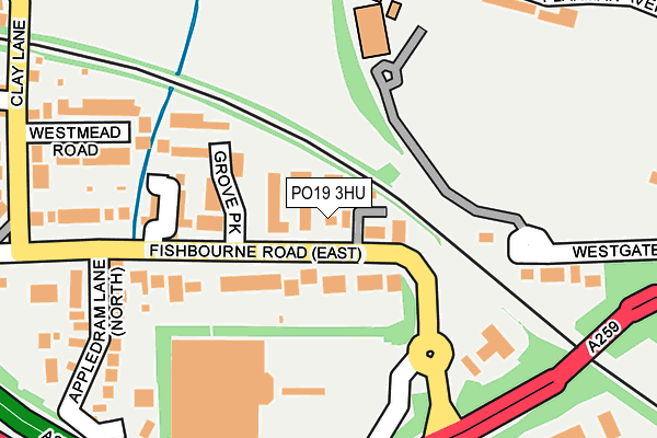 PO19 3HU map - OS OpenMap – Local (Ordnance Survey)