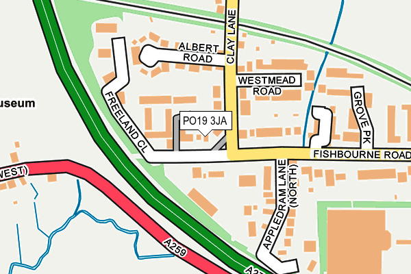 PO19 3JA map - OS OpenMap – Local (Ordnance Survey)