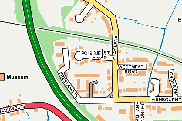 PO19 3JE map - OS OpenMap – Local (Ordnance Survey)