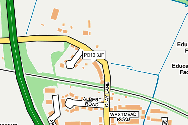 PO19 3JF map - OS OpenMap – Local (Ordnance Survey)