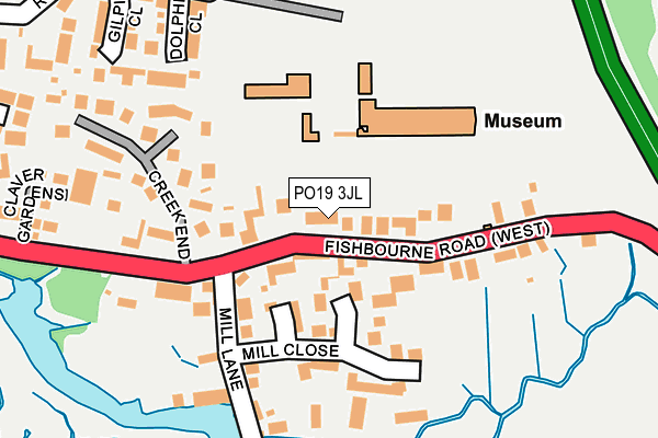 PO19 3JL map - OS OpenMap – Local (Ordnance Survey)
