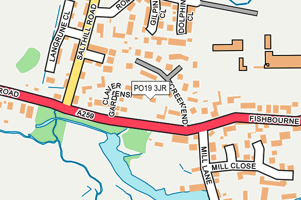 PO19 3JR map - OS OpenMap – Local (Ordnance Survey)