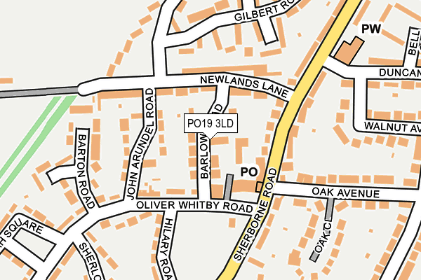 PO19 3LD map - OS OpenMap – Local (Ordnance Survey)