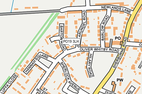 PO19 3LH map - OS OpenMap – Local (Ordnance Survey)