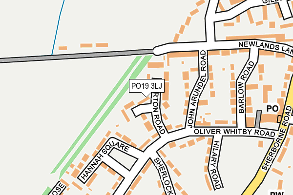 PO19 3LJ map - OS OpenMap – Local (Ordnance Survey)