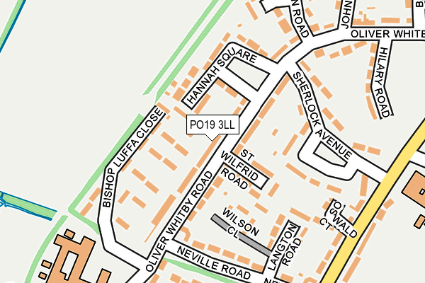 PO19 3LL map - OS OpenMap – Local (Ordnance Survey)