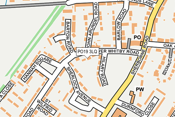 PO19 3LQ map - OS OpenMap – Local (Ordnance Survey)