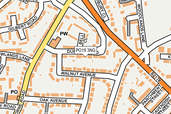 PO19 3NG map - OS OpenMap – Local (Ordnance Survey)
