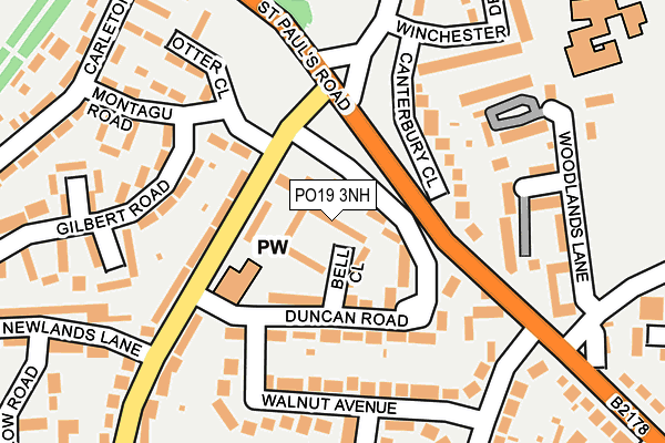 PO19 3NH map - OS OpenMap – Local (Ordnance Survey)