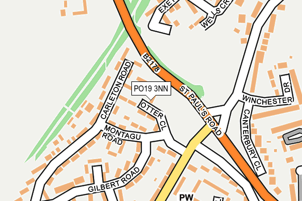 PO19 3NN map - OS OpenMap – Local (Ordnance Survey)