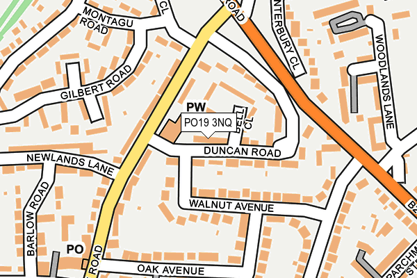 PO19 3NQ map - OS OpenMap – Local (Ordnance Survey)