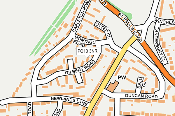 PO19 3NR map - OS OpenMap – Local (Ordnance Survey)
