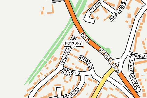 PO19 3NY map - OS OpenMap – Local (Ordnance Survey)
