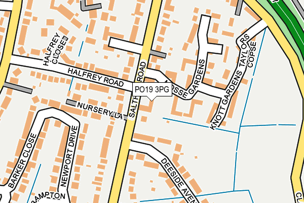 PO19 3PG map - OS OpenMap – Local (Ordnance Survey)