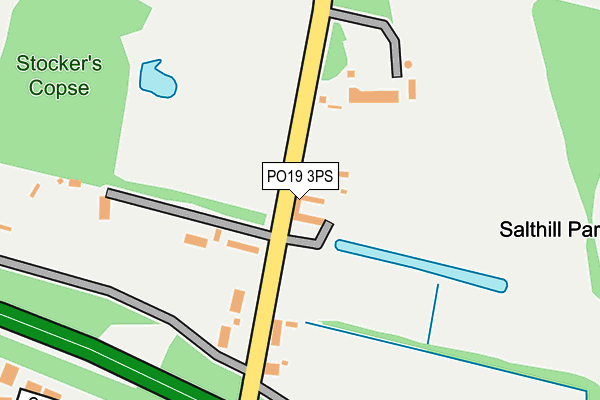 PO19 3PS map - OS OpenMap – Local (Ordnance Survey)
