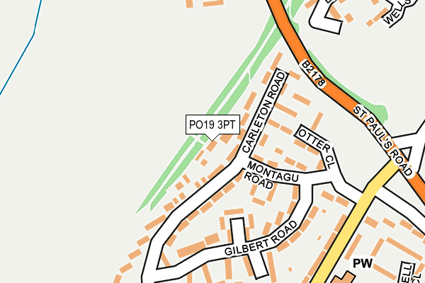 PO19 3PT map - OS OpenMap – Local (Ordnance Survey)