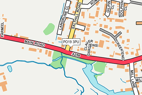 PO19 3PU map - OS OpenMap – Local (Ordnance Survey)