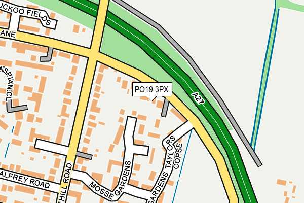 PO19 3PX map - OS OpenMap – Local (Ordnance Survey)