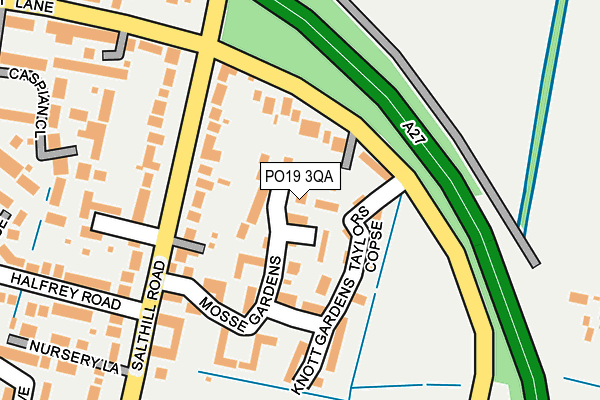 PO19 3QA map - OS OpenMap – Local (Ordnance Survey)