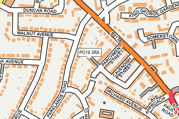 PO19 3RA map - OS OpenMap – Local (Ordnance Survey)