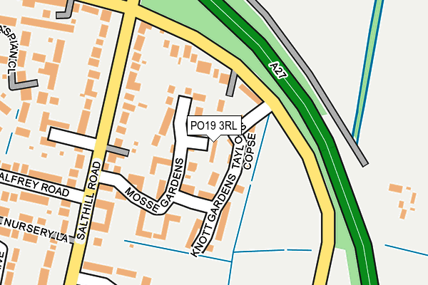 PO19 3RL map - OS OpenMap – Local (Ordnance Survey)