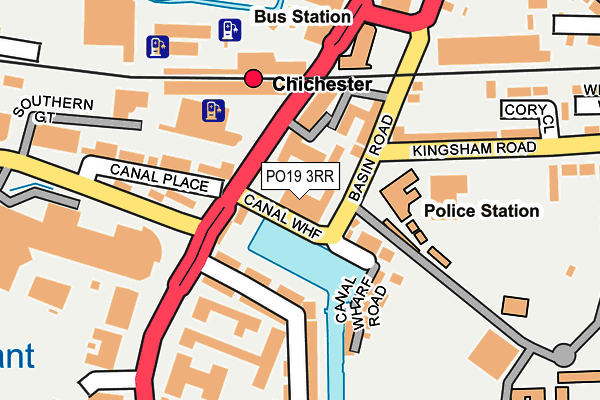 PO19 3RR map - OS OpenMap – Local (Ordnance Survey)