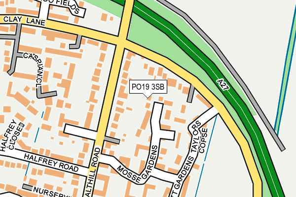 PO19 3SB map - OS OpenMap – Local (Ordnance Survey)