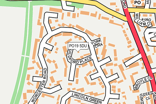 PO19 5DU map - OS OpenMap – Local (Ordnance Survey)