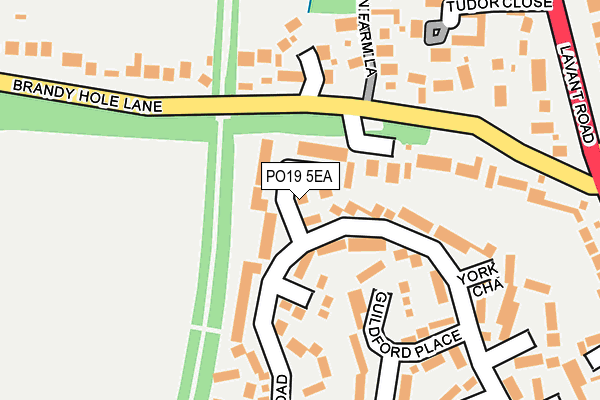 PO19 5EA map - OS OpenMap – Local (Ordnance Survey)