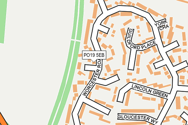 PO19 5EB map - OS OpenMap – Local (Ordnance Survey)