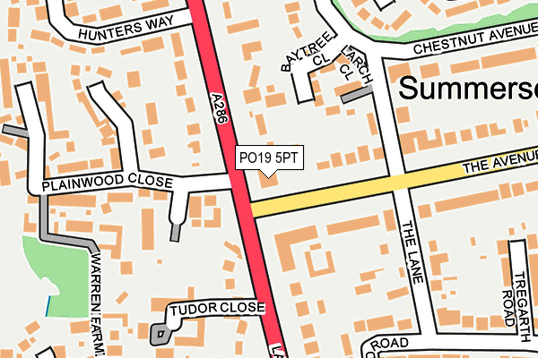 PO19 5PT map - OS OpenMap – Local (Ordnance Survey)