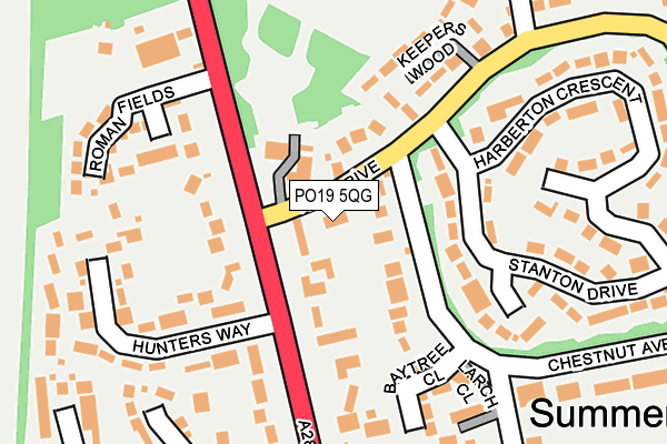 PO19 5QG map - OS OpenMap – Local (Ordnance Survey)