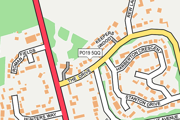 PO19 5QQ map - OS OpenMap – Local (Ordnance Survey)