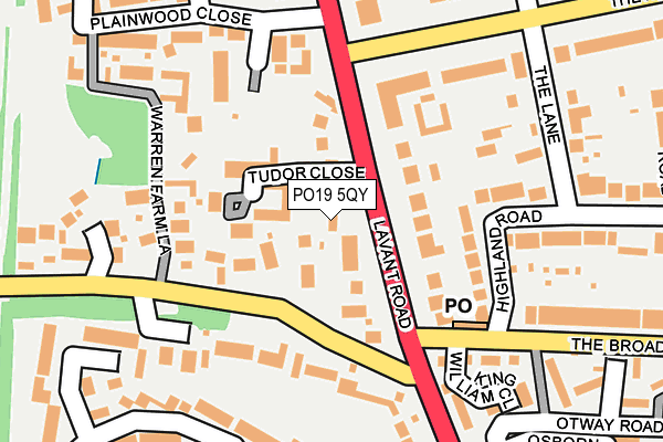 PO19 5QY map - OS OpenMap – Local (Ordnance Survey)