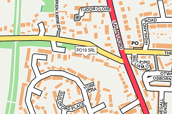 PO19 5RL map - OS OpenMap – Local (Ordnance Survey)