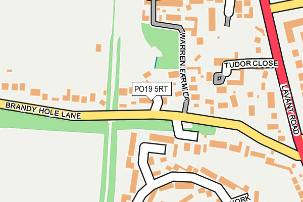 PO19 5RT map - OS OpenMap – Local (Ordnance Survey)