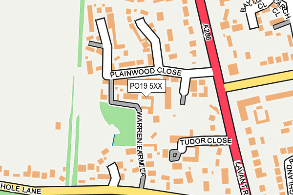 PO19 5XX map - OS OpenMap – Local (Ordnance Survey)