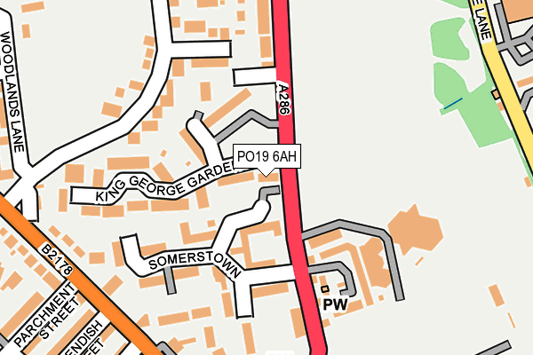 PO19 6AH map - OS OpenMap – Local (Ordnance Survey)