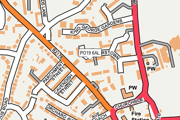 PO19 6AL map - OS OpenMap – Local (Ordnance Survey)