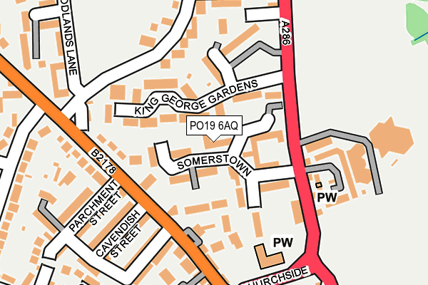PO19 6AQ map - OS OpenMap – Local (Ordnance Survey)