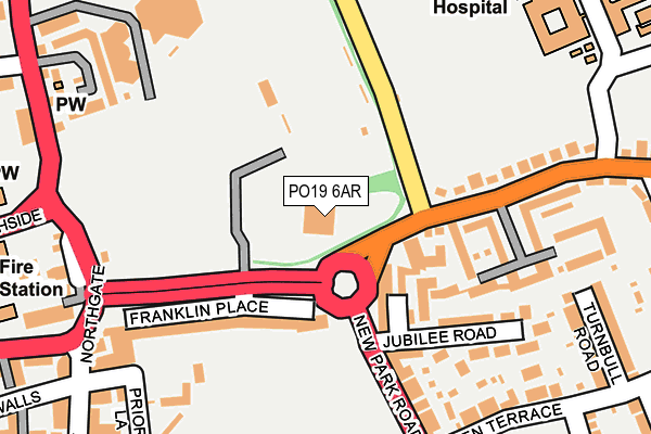 PO19 6AR map - OS OpenMap – Local (Ordnance Survey)