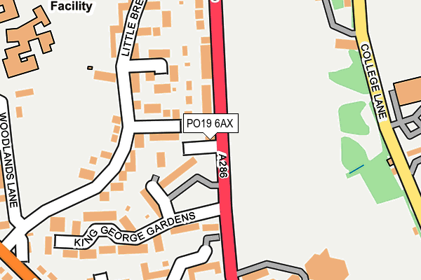 PO19 6AX map - OS OpenMap – Local (Ordnance Survey)