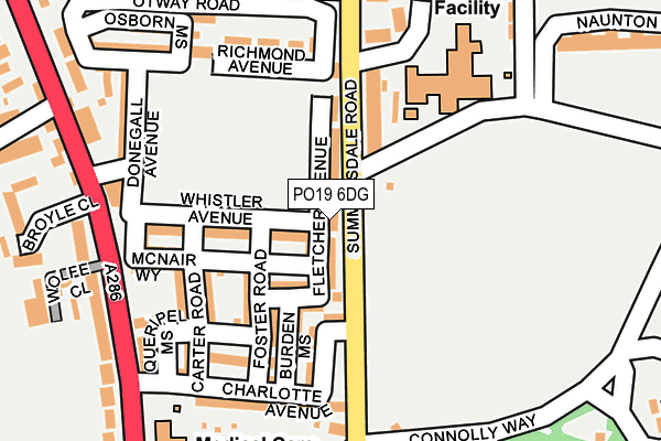 PO19 6DG map - OS OpenMap – Local (Ordnance Survey)