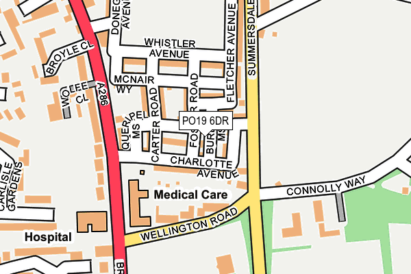 PO19 6DR map - OS OpenMap – Local (Ordnance Survey)