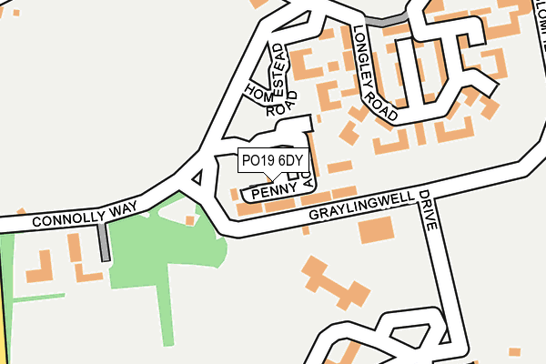 PO19 6DY map - OS OpenMap – Local (Ordnance Survey)