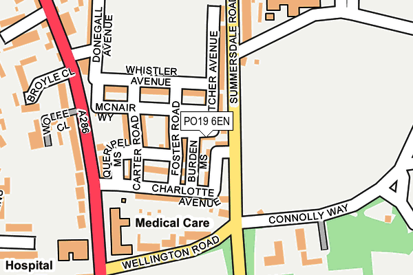 PO19 6EN map - OS OpenMap – Local (Ordnance Survey)
